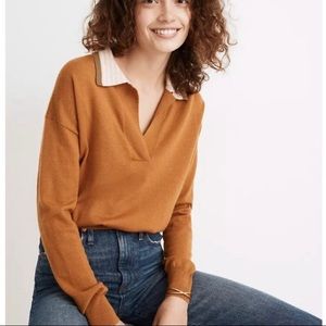 Madewell Colorblock Polo - Golden Sunset color